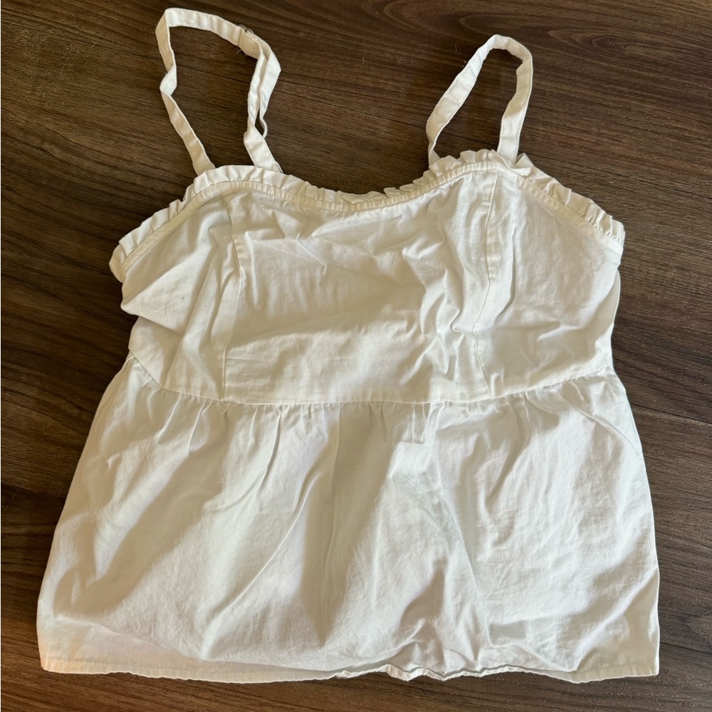White crop top from Brandy Melville